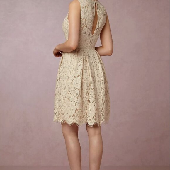 Anthropologie BHLDN Hitherto Kinsey ivory lace dress, size 0 - Picture 2 of 13